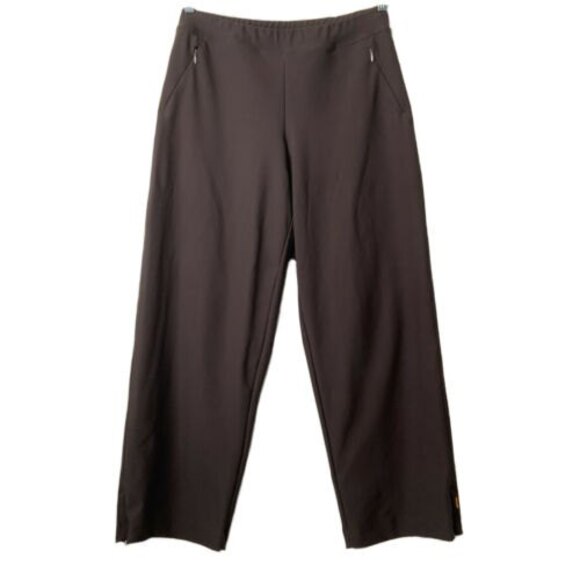 Lucy Leggings Short Brown Pull-on Short Wide Leg Elastic Waist M - Picture 1 of 7